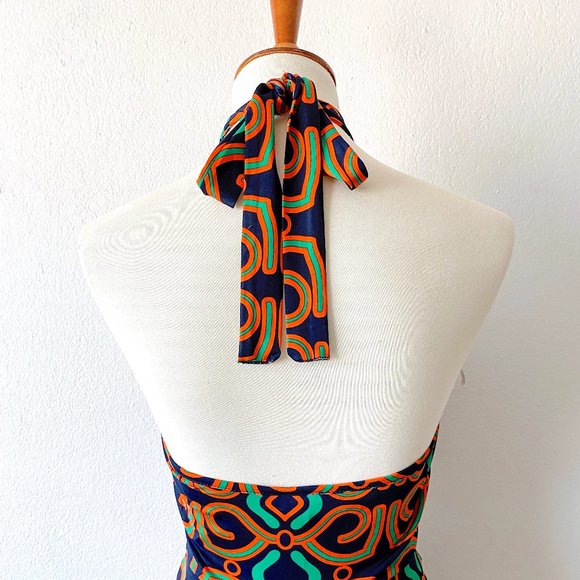 Groovy  Romper Playsuit Halter Top Jumper Open Back Festival Fashion Funky | M L - Picture 7 of 9